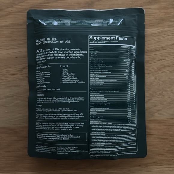 Brand new AG1 390g 13.8oz supplement exp 2026 Athletic Greens - Picture 3 of 5